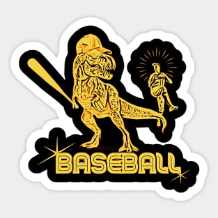 gold baseball Sticker